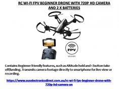 The Rogue F72 FPV Drone includes a 720p HD Wifi Camera that allows you to view and record footag ...