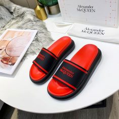 Alexander Mcqueen Pool Slides Women Rubber Red